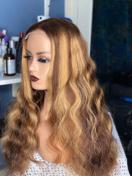 Closure Wig Honey blonde 24” REMY hair